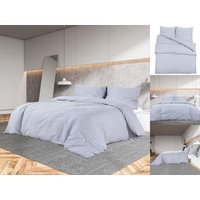 VidaXL Bettwäsche-Set Grau 135x200 cm Leichte Mikrofaser