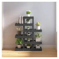 VidaXL Pflanzenständer Grau 85x25x109,5 cm Massivholz Kiefer