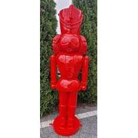 Casa Padrino Luxus Deko Skulptur Nussknacker Rot H. 180