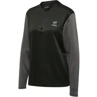 Hummel Ongrid Poly Halbreißverschluss-sweatshirt - Jet Black/Forged Iron, S