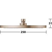 Keuco Kopfbrause 250mm Bronze gebürstet