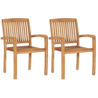 VidaXL Gartenstuhl 60 x 57,5 x 90 cm teak/blau