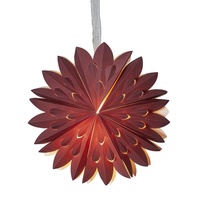 MARELIDA Papierstern Weihnachtsstern Faltstern Dekostern D: 40cm Fensterschmuck rot