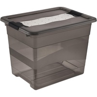 KEEEPER Aufbewahrungsbox Cornelia, 24 Liter, crystal-grey transparent, mit Deckel,