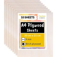 Creative Deco 10 x A4 Sperrholzplatte 4mm | 300