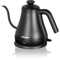 Cloer 4960 Wasserkocher 0,8 Liter, Edelstahl schwarz