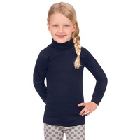 TRIGEMA Mädchen Langarm Ski/Sport-Rolli Pullover, Blau (Navy 046), 128