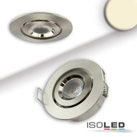 ISOLED LED Einbauleuchte MiniAMP Alu gebürstet, 3W, 12V DC,