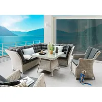 Destiny PALMA Eckgruppe + 2 Sessel, + Tisch 90x90x67cm,