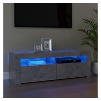VidaXL TV-Schrank mit LED-Beleuchtung Betongrau 120x35x40 cm