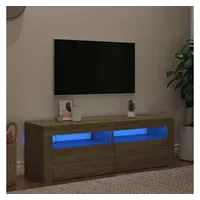 VidaXL TV-Schrank mit LED-Leuchten 120x35x40 cm Braun Holz
