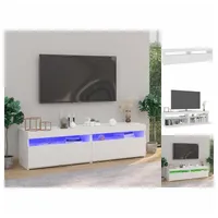 VidaXL TV-Schränke 2 Stk. mit LED-Leuchten Weiß 75x35x40 cm