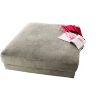 KAWOLA Big Hocker MADELINE Polsterhocker Cord steingrau