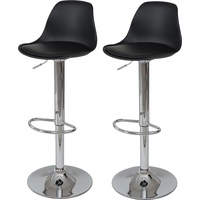 MCW MCW, Barhocker MCW-B14, Tresenhocker Barstuhl Drehhocker, Kunstleder schwarz