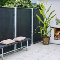 Plus Zaunpfosten 8 x 186 cm Silber/Metall