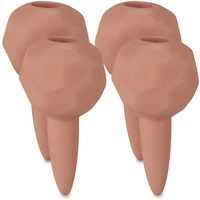 Relaxdays Bewässerungskugeln Ton, 4er Set, Durstkugeln Ø 6cm, Keramik,
