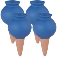Relaxdays Tonspitzen Bewässerung, 4er Set, Wasserspender für Zimmerpflanzen &