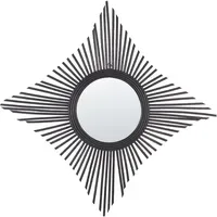 Beliani Wandspiegel MAJENE 60 x 60 cm Schwarz