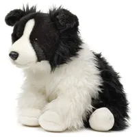 Uni-Toys - Border Collie schwarz-weiß, sitzend (ohne Leine) -