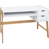 MCW Schreibtisch HWC-K12, Bürotisch Computertisch Arbeitstisch, Schublade, Bambus 76x115x58cm