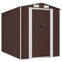 VidaXL Geräteschuppen Dunkelbraun 192x274x223 cm Verzinkter Stahl