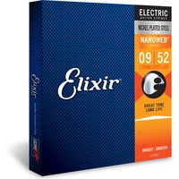 ELIXIR Saiten 7-Saiter E-Gitarrensaiten mit NANOWEB®Beschichtung, Super Light (.009-.052)