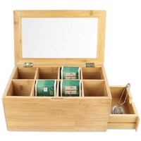 Schramm Schramm® Teebox aus Bambus mit Deckel ca. 31