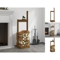 VidaXL Kaminholzhalter Honigbraun 33,5x30x110 cm Massivholz Kiefer