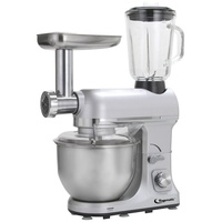 Topmatic PKM-1800.1BG Multifunktion Mixer 1800W Teigmaschine Fleischwolf - Silber