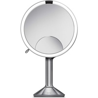 Simplehuman ST3024 Make-up-Spiegel Freistehend Rund gebürsteter Edelstahl, 5 Jahre