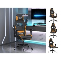 VidaXL Gaming-Stuhl mit Massage & Fußstütze Schwarz und Orange
