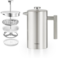 Blumtal French Press aus Edelstahl 600 ml (3 Tassen)