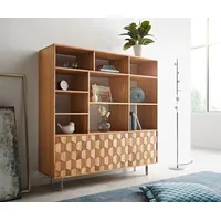 DeLife Regal Fevo 147x150 cm Akazie Natur 3 Türen