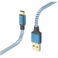 Hama 201558 Ladekabel Reflective USB-A zu USB-C Nylon 1,5m