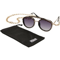 URBAN CLASSICS Unisex TB4205C-Sunglasses Ibiza With Chain Sonnenbrille, Black/Gold,