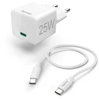 Hama Schnellladegerät mit Ladekabel USB-C Mini-Ladegerät PD 25W 1.5m