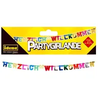 IDENA Girlande Herzlich Willkommen 2,1m