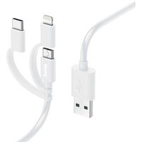 Hama 3in1 Multi-Ladekabel, USB-A - Micro-USB, USB-C und Lightning,