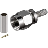 Goobay SMA-Crimpstecker - mit vergoldetem Kontakt, für RG 174/U-Kabel