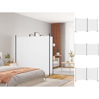 VidaXL 2-tlg. Paravent Weiß 348x180 cm Stoff