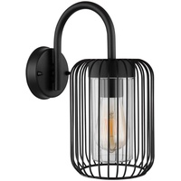 GLOBO Gartenbeleuchtung, Aussenleuchte Nina schwarz matt 1xE27 E27 IP44)