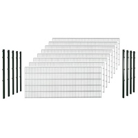 Hadra Doppelstabmattenzaun, grün, 6/5/6 mm, Komplett-Set à 20 m,
