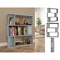 VidaXL Bücherregal/Raumteiler Grau Sonoma 80x24x96 cm Holzwerkstoff