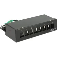 DeLock Keystone Patchpanel, 8 Port, schwarz