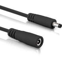 InLine DC Verlängerungskabel, DC Stecker/Buchse 3,5x1,35mm,AWG 18, schwarz 0.5m