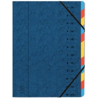 Exacompta Ordnungsmappe A4 blau 12 Fächer