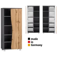 Lomadox Badezimmerschrank 60 cm breit KAHLA-03 in graphit mit