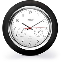 MEBUS 19453 Funk-Wanduhr mit Thermo-/Hygrome