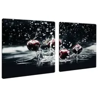 Damu | Herdabdeckplatte 2teilig 2x40x52 Herdabdeckung Ceranfeld Glasschneideplatte Ceranfeldabdeckung