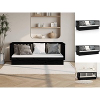 VidaXL Tagesbett Schwarz 90x190 cm Massivholz Kiefer